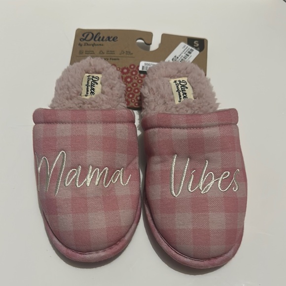 dearfoams Shoes Dearfoam Luxe Pink Checkered Slippers Size 56